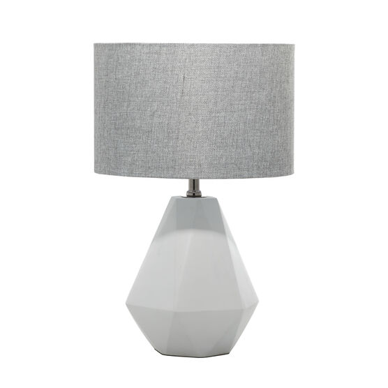 Light Grey Ceramic Transitional Table Lamp, GREY, hi-res image number null