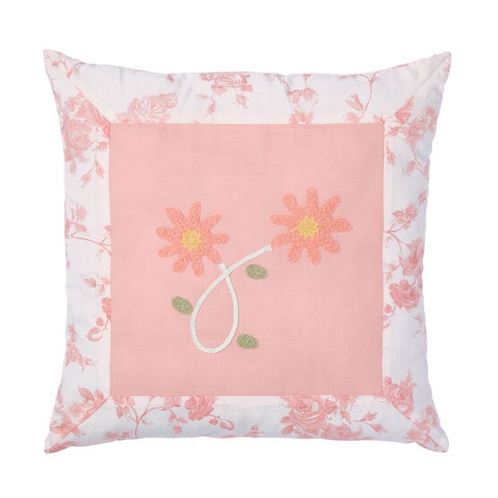 Emma Embroidered 16'Sq. Pillow, Emma Embroidered 16'Sq. Pillow,