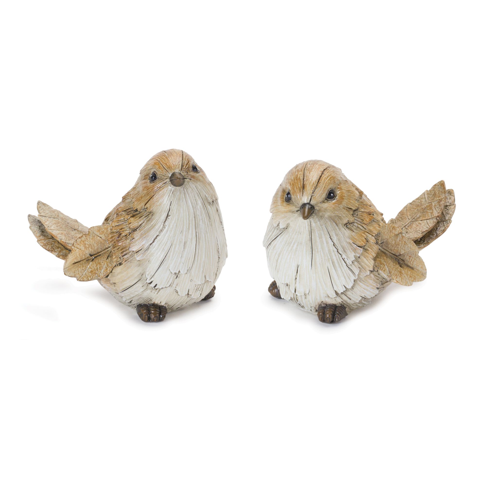 Bird (Set of 2) 3.25 inchesH, 3.5 inchesH Resin, GREY/BROWN, hi-res image number 0