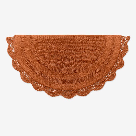 Half Round Reversible Crochet Bath Mat, 
