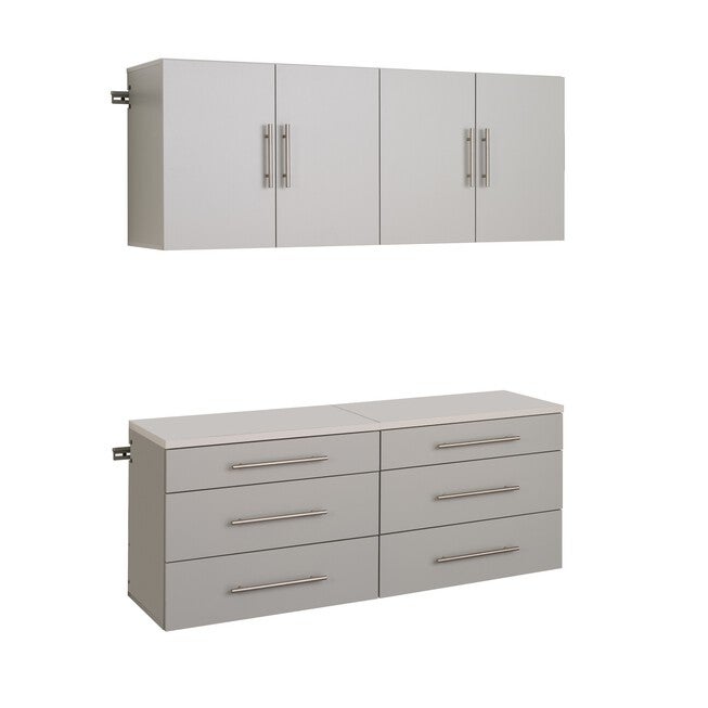 HangUps 60 inches Storage Cabinet Set F - 4pc, Light Gray, , on-hover image number null