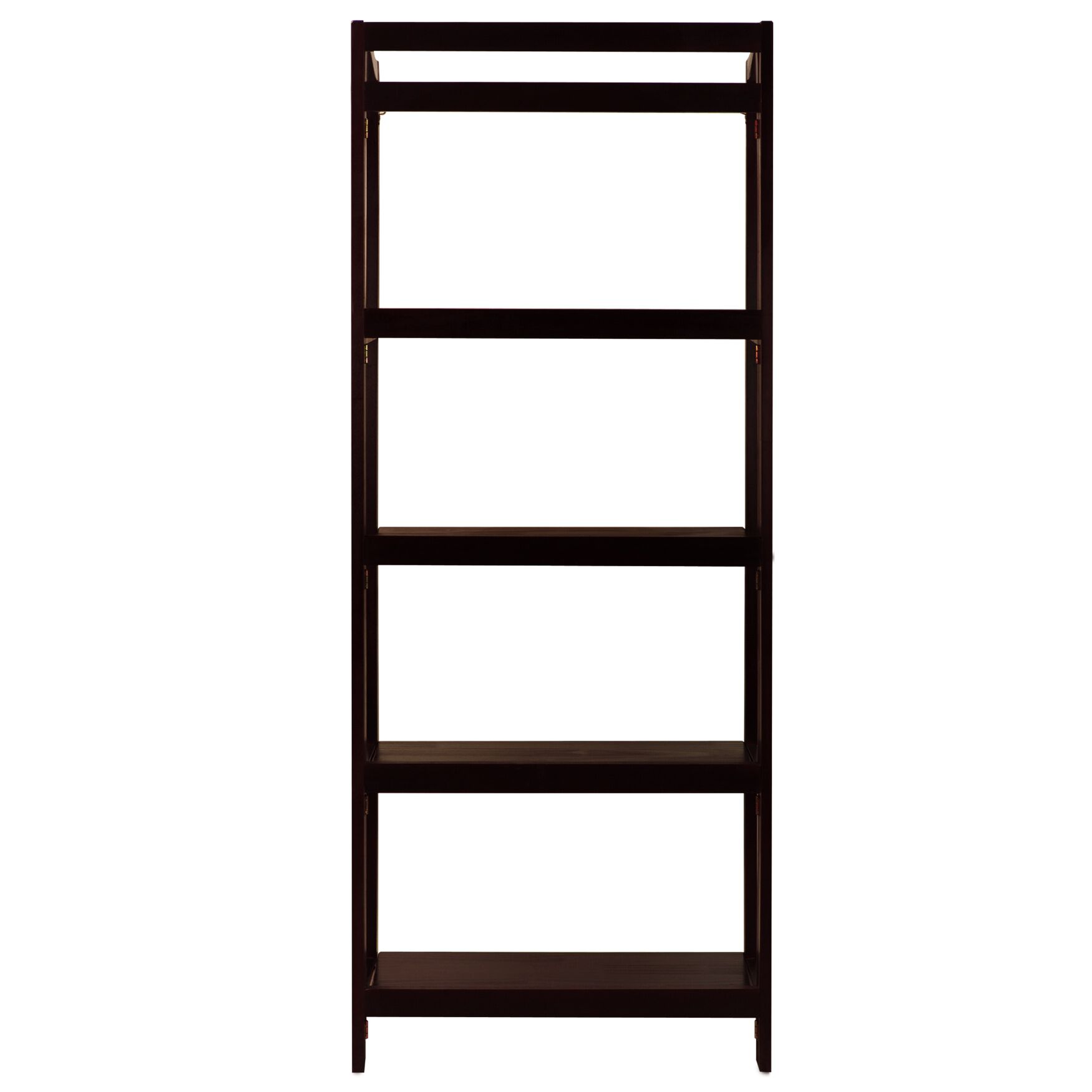 Stratford 5-Shelf Folding Bookcase-Espresso, , alternate image number 3