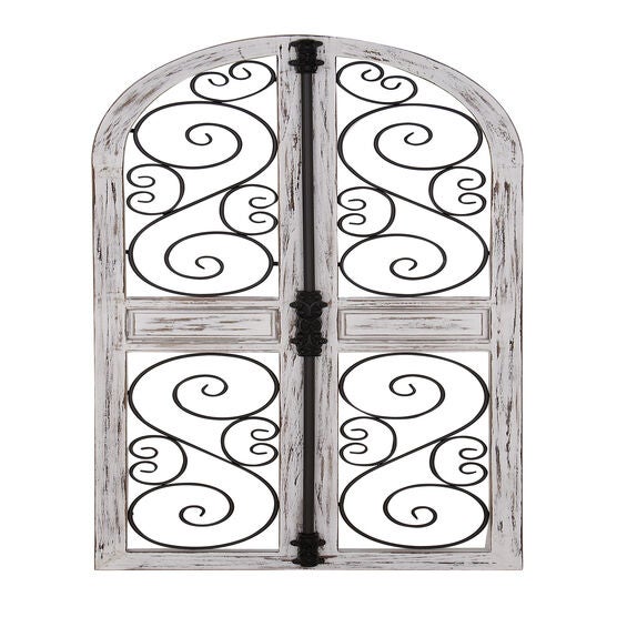 Grey Vintage Ornamental Wood Wall Décor, GREY, hi-res image number null