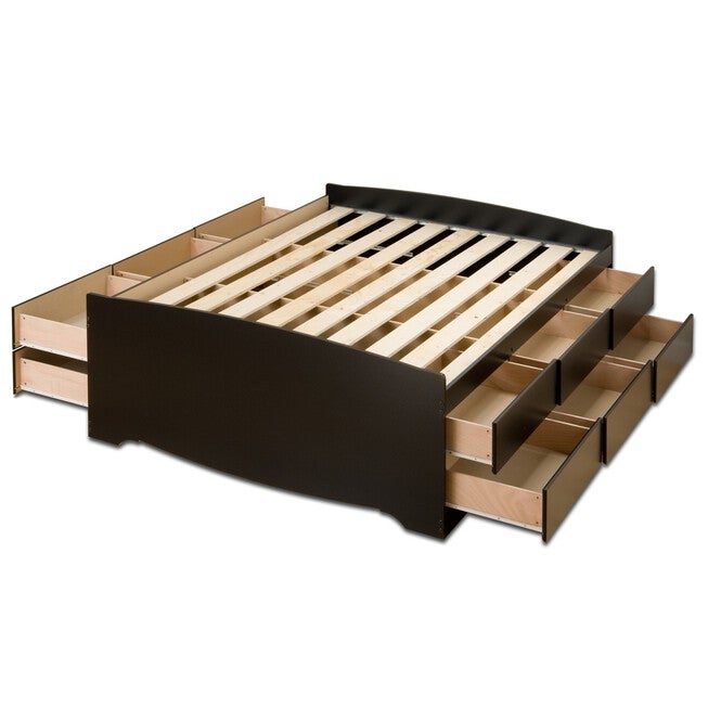 Tall Queen Captain’s Platform Storage Bed with 12 Drawers, , alternate image number null