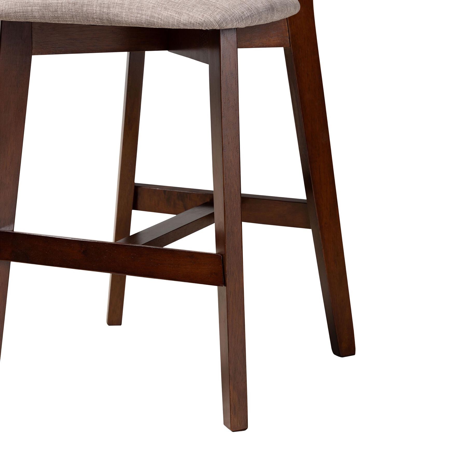 Dannell Mid-Century Modern Grey Fabric and Natural Oak Finished Wood 2-Piece Counter Stool Set, , alternate image number 10