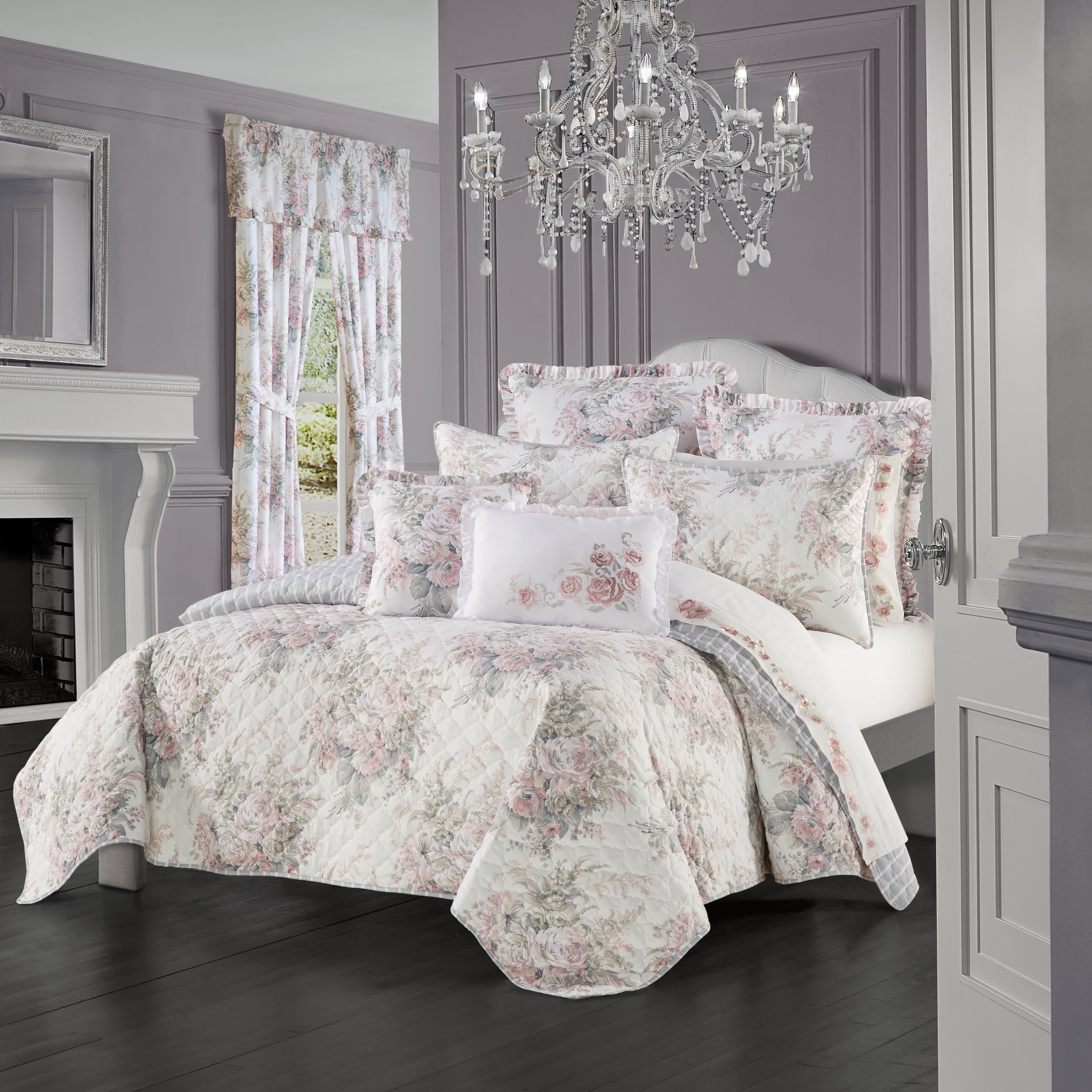 Estelle Blush 3 Piece Quilt Set, BLUSH, hi-res image number null