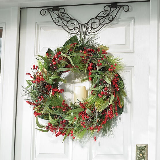 Pre-Lit Winterberry Holiday Wreath, MULTI Pre-Lit Winterberry Holiday Wreath, MULTI