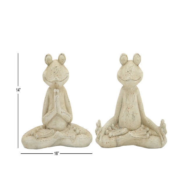 Set Of 2 White Resin Eclectic Garden Sculpture, , alternate image number 12