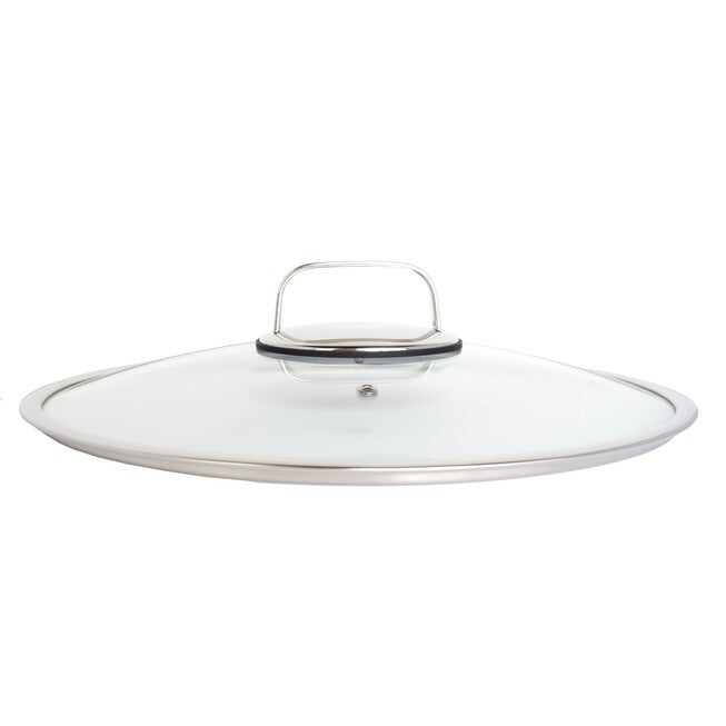 LIVWELL DiamondClad™ 14 inches Tempered Glass Lid with Silicone Rim, Cool Touch Insulated Handle, Dishwasher Safe – Clear, CLEAR, hi-res image number null