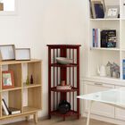4-Shelf Corner Folding Bookcase - Truffle Brown, , alternate image number 8