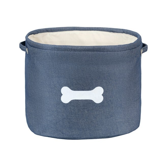 Capri Blue Toy Pet Dog Cat Basket, BLUE, hi-res image number 0