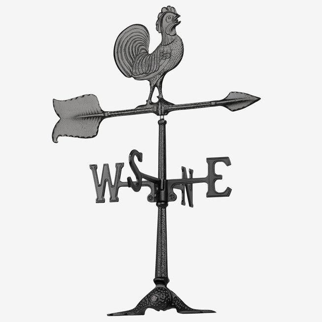 Rooster Accent Weathervane, BLACK, hi-res image number 0