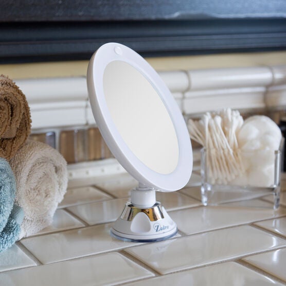 LED Lighted Z'Swivel Power Suction Cup Mirror 10X, , alternate image number null