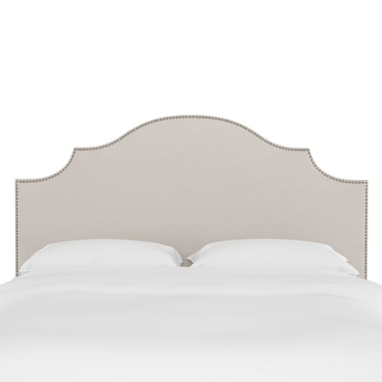 Microsuede Nail Button Botched Headboard, , on-hover image number null
