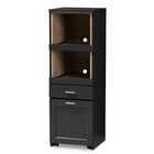Fabian Kitchen Cabinet With Roll-Out Compartment Furniture, GREY OAK BROWN, hi-res image number null