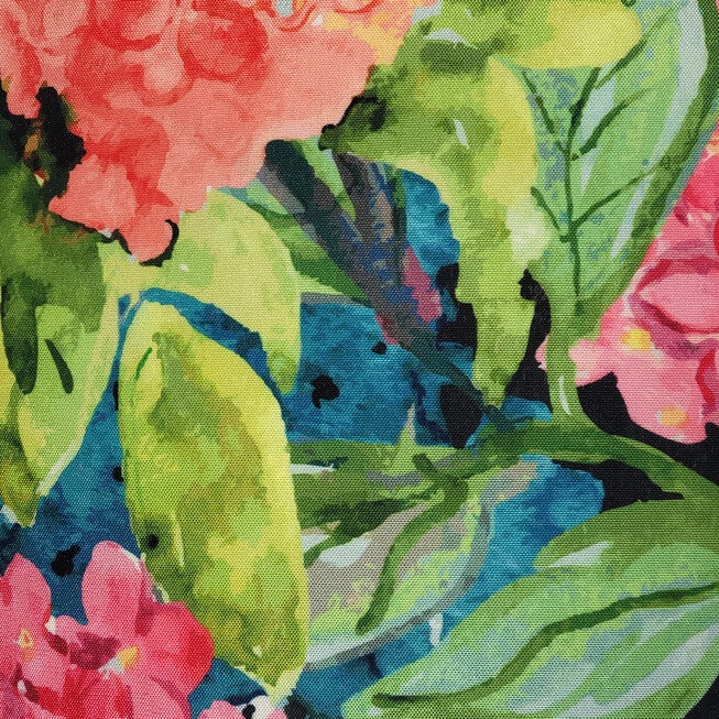 Edie @ Home Indoor/Outdoor Watercolor Hydrangea Decorative Throw Pillow 20X20, Black Multi, , alternate image number null