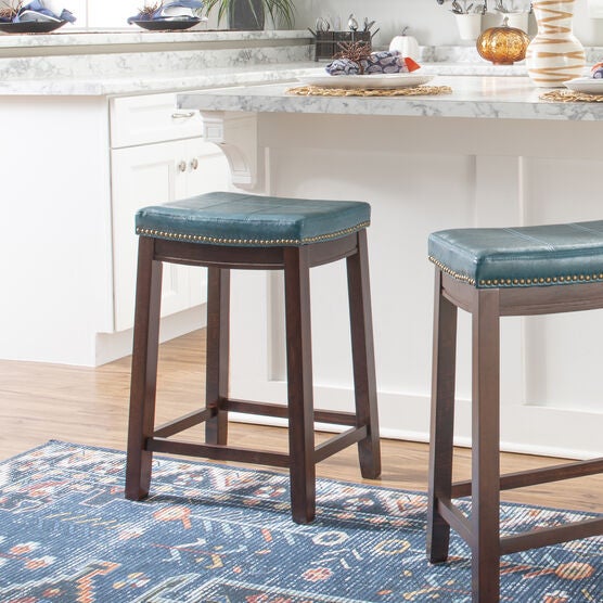 Claridge Faux Leather Upholsterd Seat Bar Stool, , alternate image number null