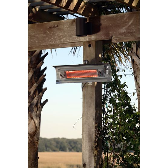 Black Steel Wall Mounted Infrared Patio Heater Brylane Home