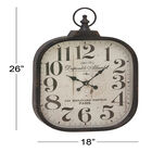 Black Vintage Metal Wall Clock, , alternate image number null