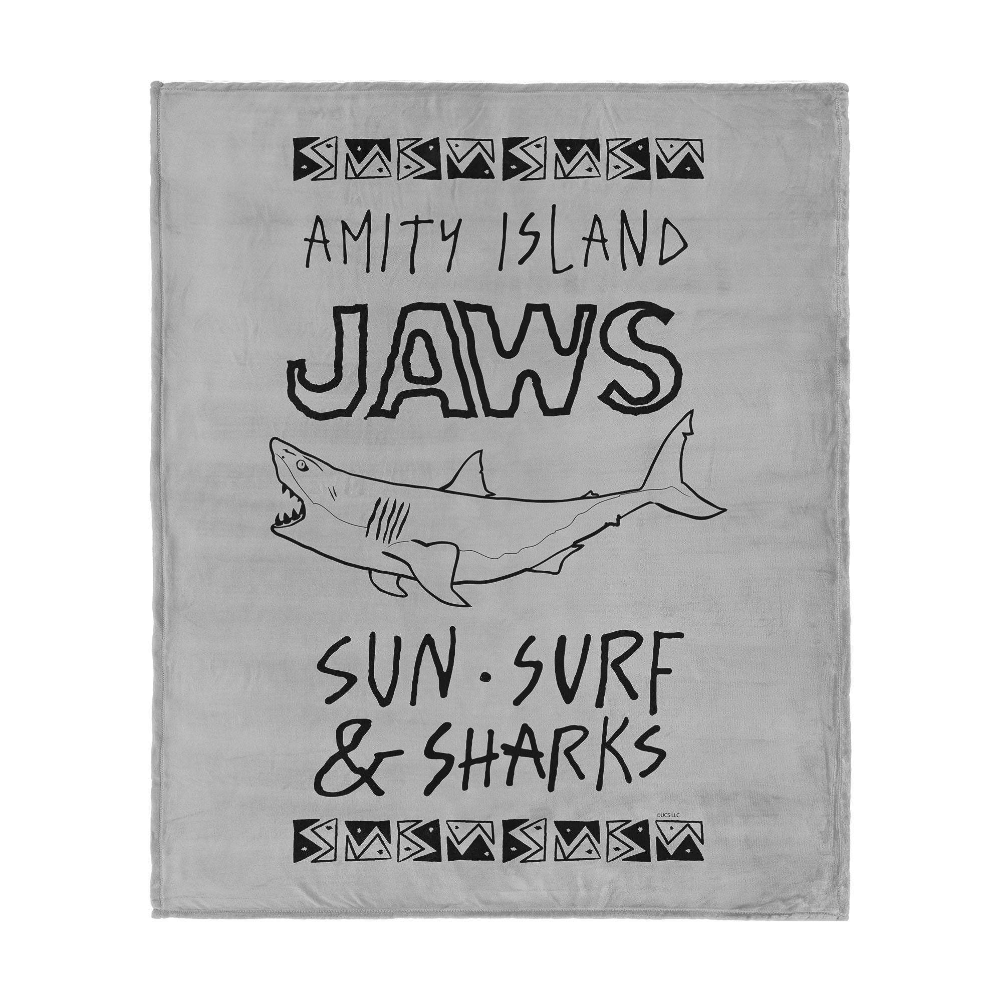 Jaws Amity Island Silk Touch Throw Blanket 50x60 inches