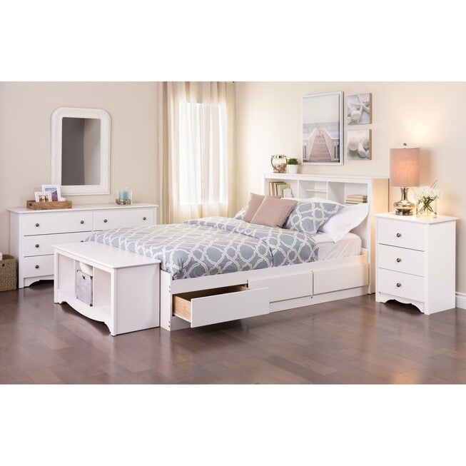 Monterey 3-Drawer Tall Nightstand, White, , alternate image number null
