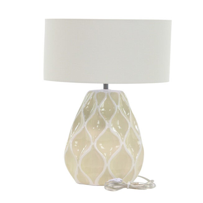 White Stone Traditional Table Lamp, , alternate image number null