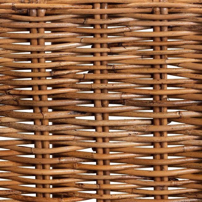 Mario Modern Bohemian Natural Brown Finished Teak Wood And Rattan 2-Piece Counter Stool Set, , alternate image number 5