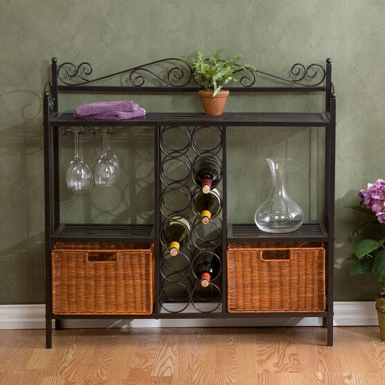 Celtic Bistro Wine Rack, BLACK, hi-res image number null