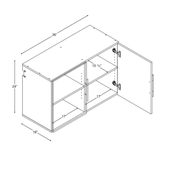HangUps 36" Upper Storage Cabinet, Light Gray, , alternate image number null