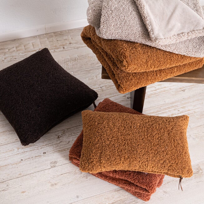 Teddy Sherpalux Plush Solid Throw, , alternate image number 5