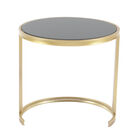 Set of 3 Gold Metal Traditional Accent Table, 21", 19", 17", , on-hover image number null