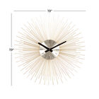 Gold Metal Contemporary Wall Clock, , alternate image number null