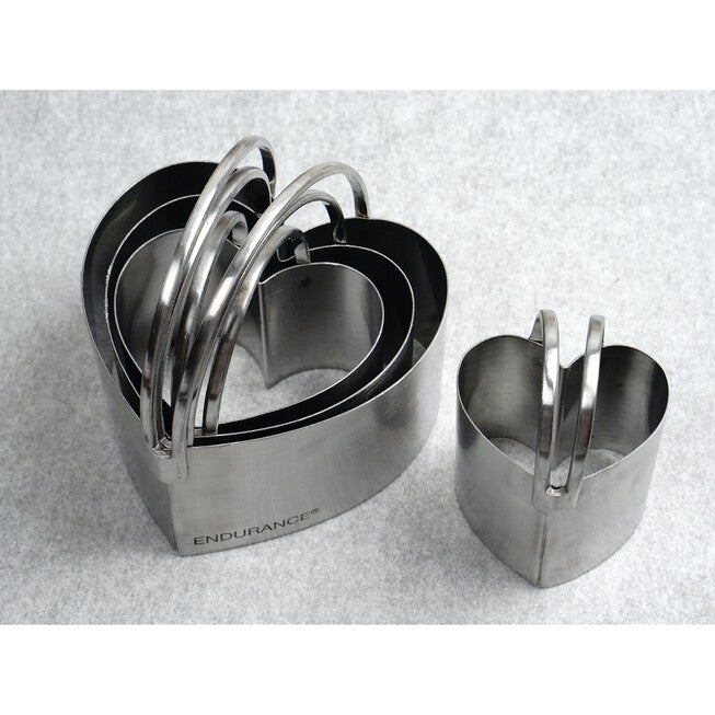 Heart Stainless Steel Biscuit Cutters, Set 4, , alternate image number null