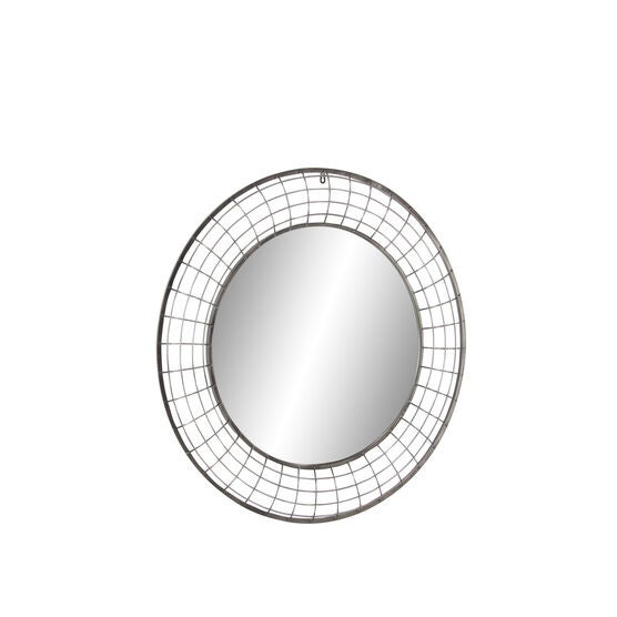 Black Industrial Metal Wall Mirror, , alternate image number null