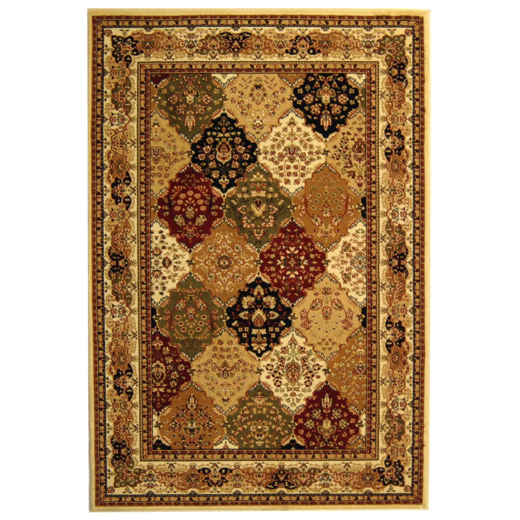 Lyndhurst 221 Multi / Ivory 5'-3" X 7'-6" Medium Rectangle Rug