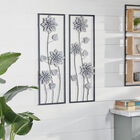 Set Of 2 Grey Metal Contemporary Wall Decor, , alternate image number null