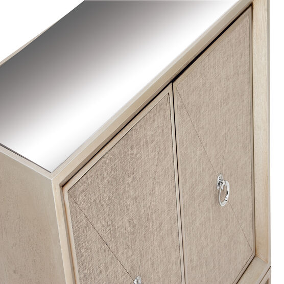 Beige Wood Glam Cabinet, 32x32x16, , alternate image number null