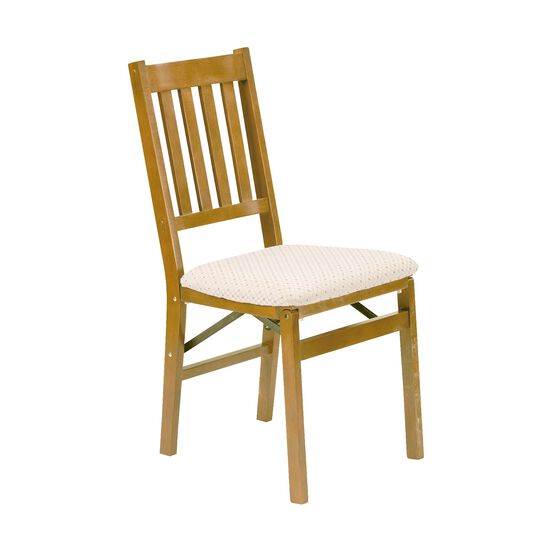 Arts And Craft Wood Folding Chairs, Set Of 2, OAK, hi-res image number null