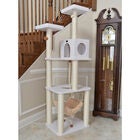 Classic 73" Real Wood Cat Tree Four Levels With Swing, Hammock, Condo, Perch, , alternate image number null