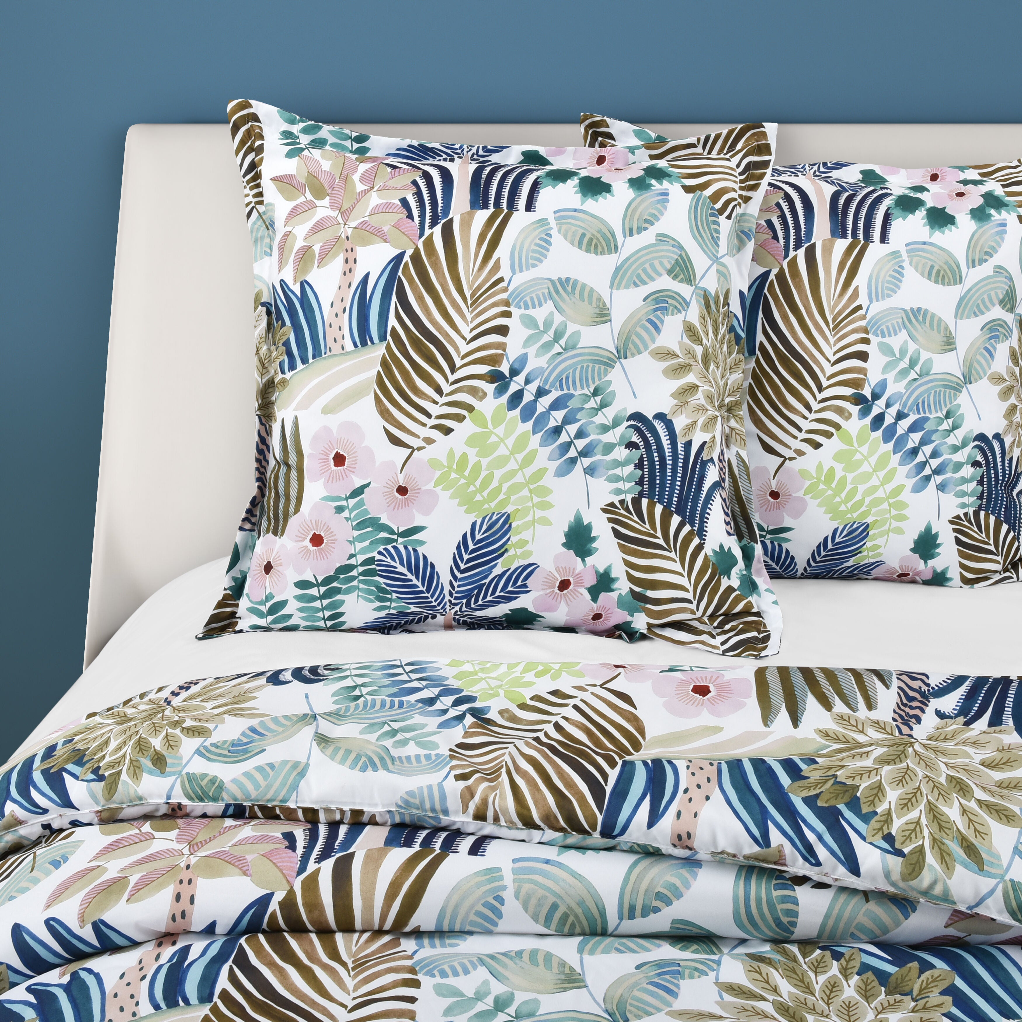 RAINFOREST EURO SHAM, TEAL, alternate image number 2