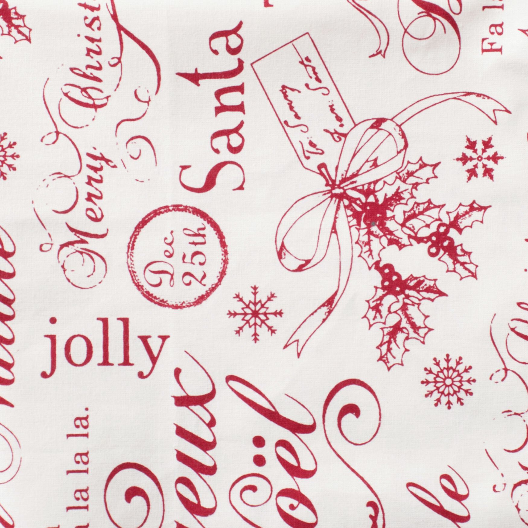 Vintage Christmas Print Napkin, Set of 6, , alternate image number 5