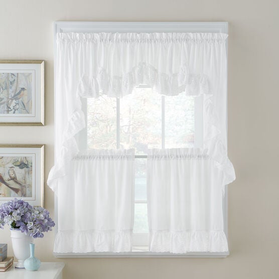 Eyelet Valance, WHITE Eyelet Valance, WHITE