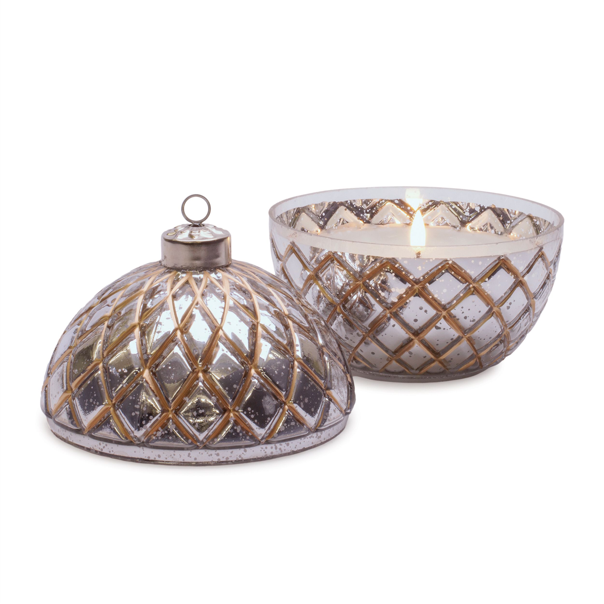 LED Candle Ornament 5.75 inchesD, SILVER, alternate image number 3
