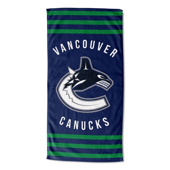 Canucks Stripes Beach Towel, MULTI, hi-res image number null