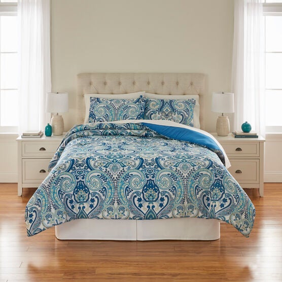 BH Studio 3-Pc. Microfiber Comforter Set, PEACOCK, hi-res image number null
