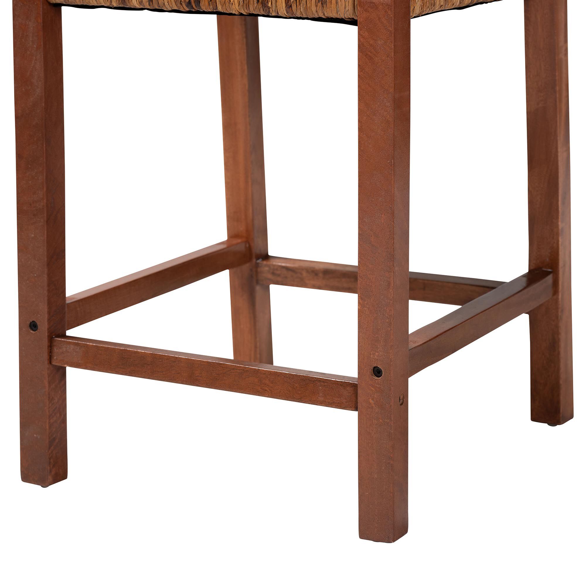 Raniya Seagrass Counter Stool Set of 2, BROWN, alternate image number 5