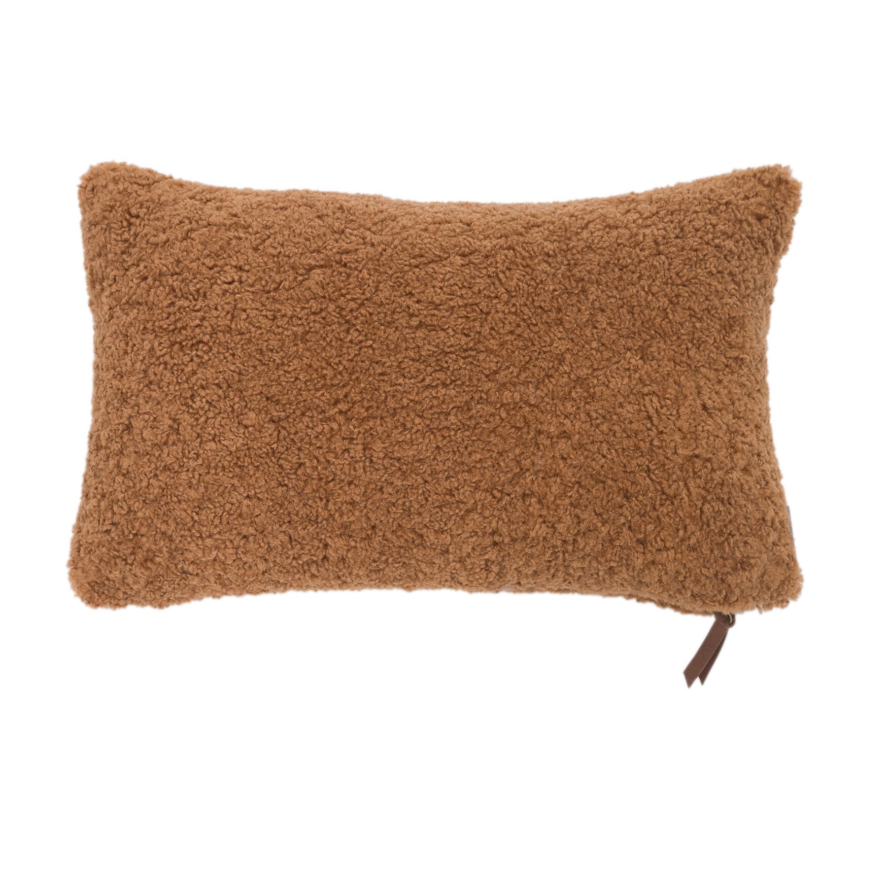 EVERGRACE Teddy Sherpalux Lumbar Pillow 20 x 12 Glaze Ginger