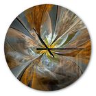 Symmetrical Yellow Fractal Flower Modern Wall Clock, , alternate image number null