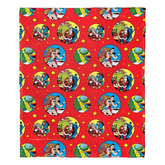 Wb Dc Justice League Heroic Holiday Helpers Silk Touch Throw, , on-hover image number null