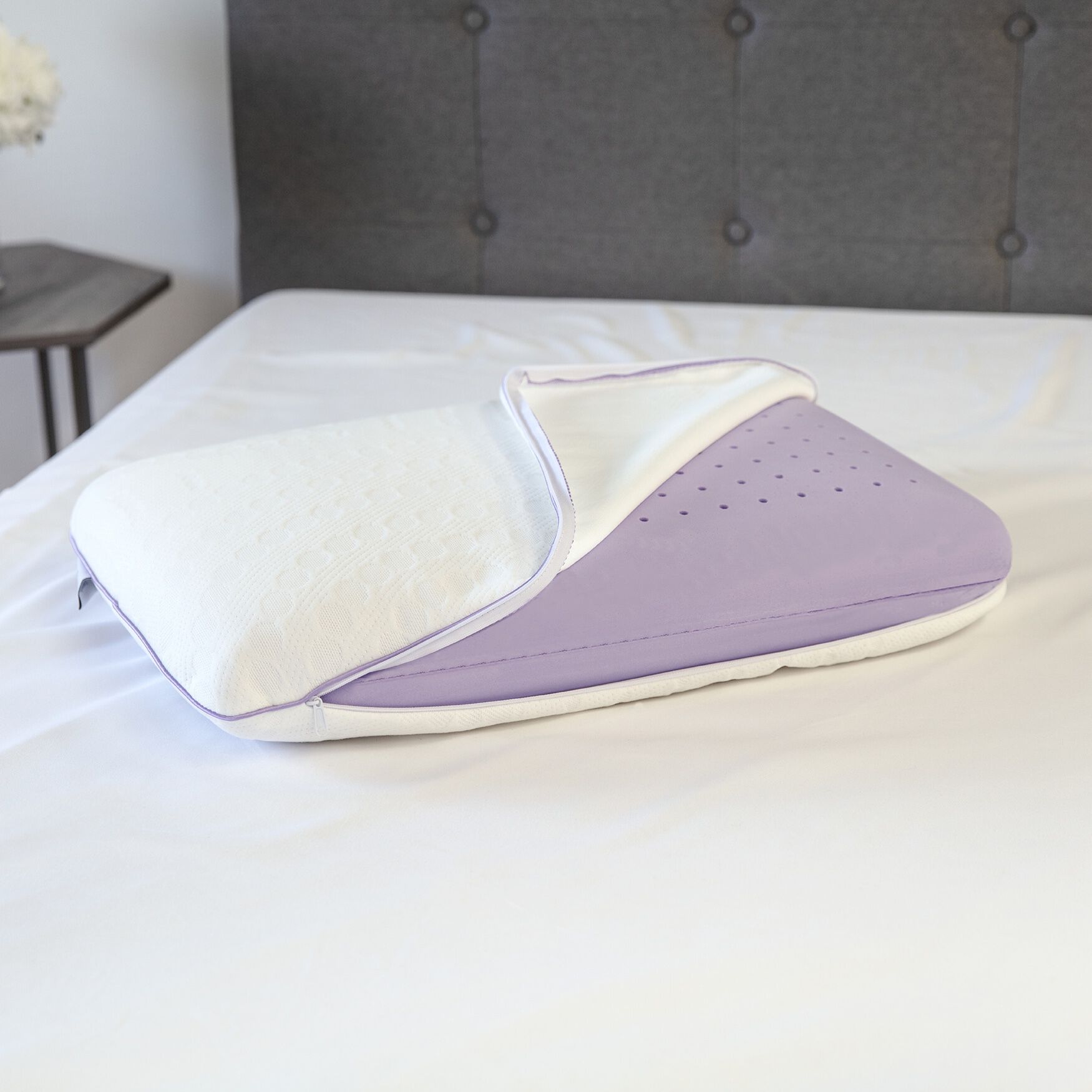 SensorPEDIC Relax Lavender Infused Memory Foam Pillow Brylane Home